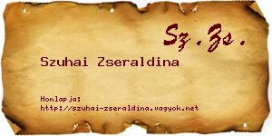 Szuhai Zseraldina névjegykártya